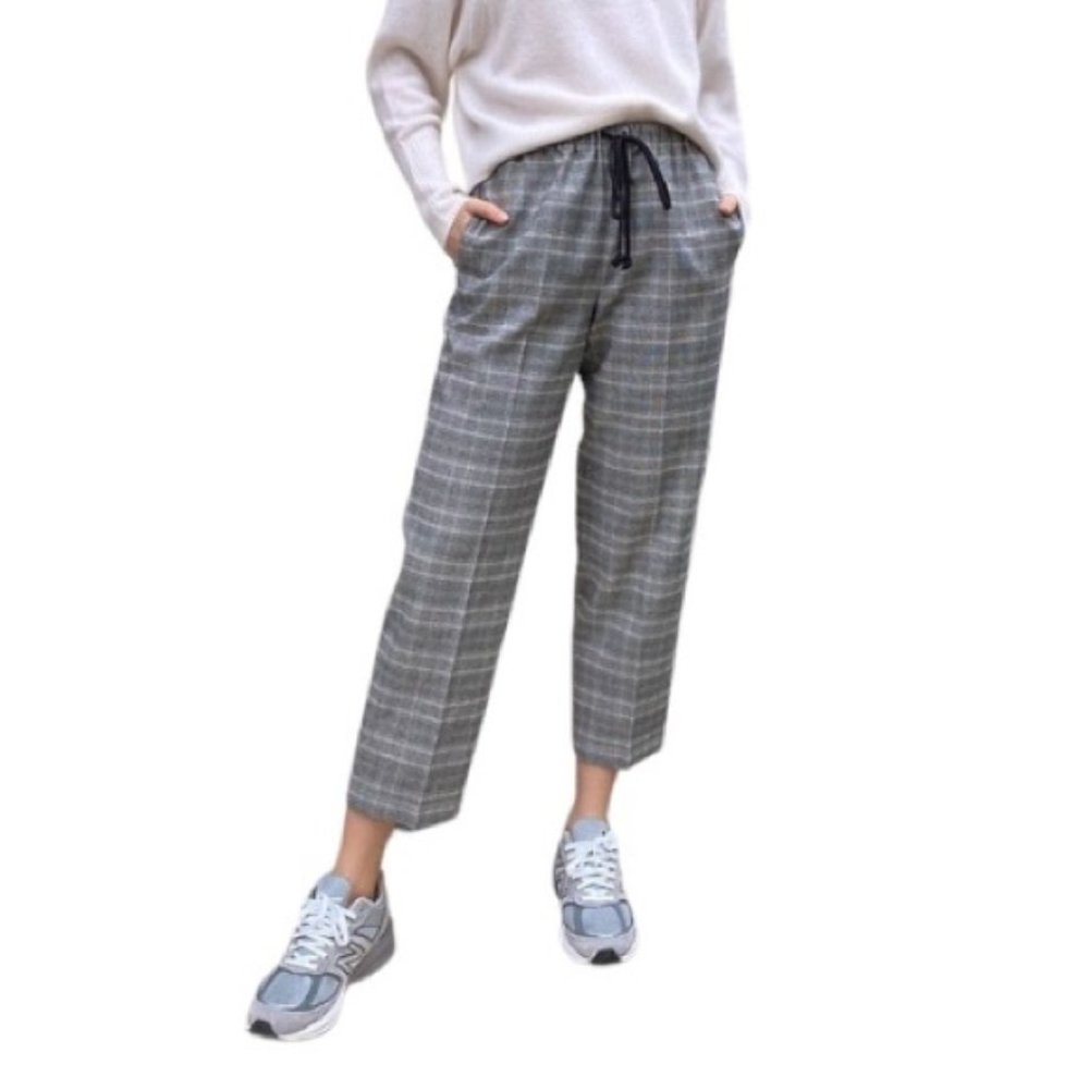 Aritzia Babaton Jimmy Plaid Pant in Herringbone